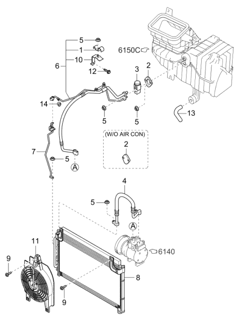 97606FD000 Genuine Kia Condenser Assembly