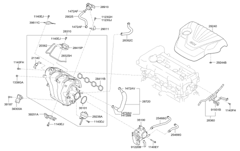 Intake Manifold - 2013 Kia Rio