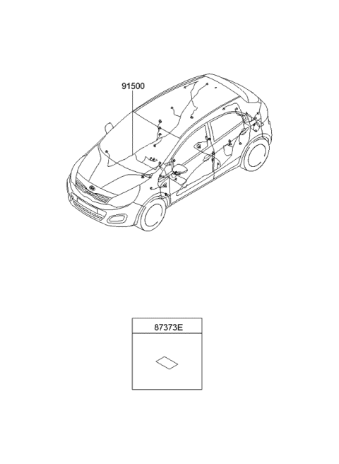 Wiring Harness-Floor - 2013 Kia Rio