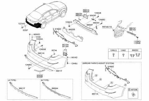 866124c500 Genuine Kia Rear Bumper Lower Cover