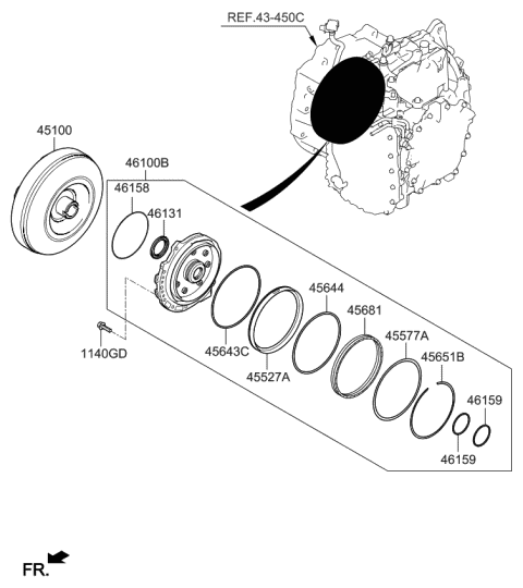 Oil Pump & Torque Converter-Auto - 2020 Kia Sportage