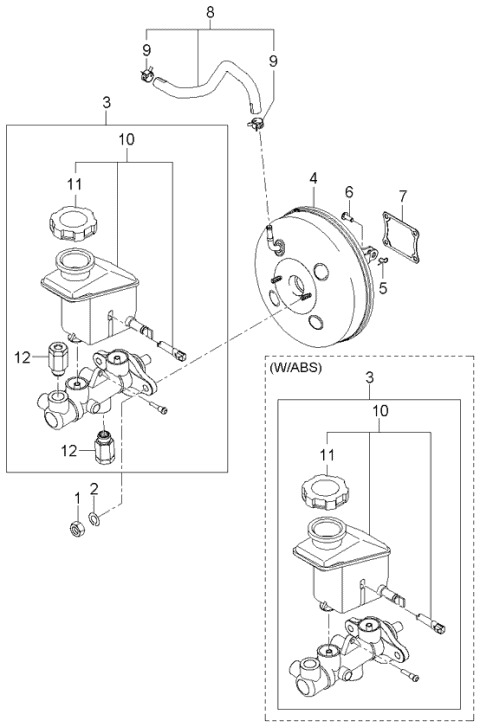 Brake Master Cylinder - 2006 Kia Rio Produced Before SEP.2006