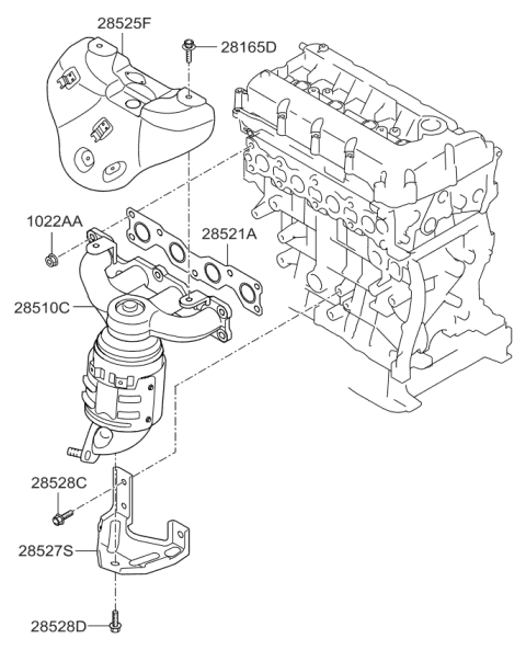 G Genuine Kia Exhaust Manifold Catalytic Assembly