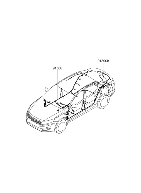 Wiring Harness-Floor - 2012 Kia Optima Hybrid