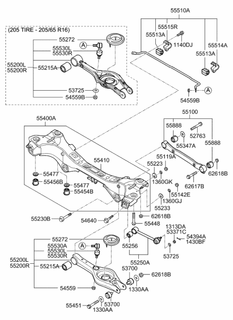 Rear Suspension Control Arm - 2011 Kia Optima US Georgia Made