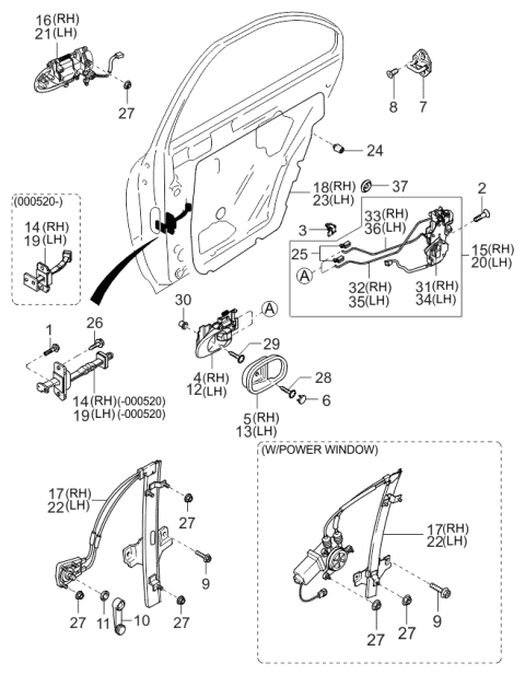 car door latch diagram
