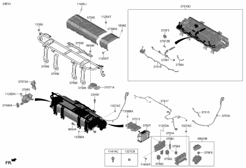 High Voltage Battery System - 2020 Kia Niro