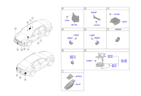 99140M6200 Genuine Kia Unit Assembly-Rear CORNE