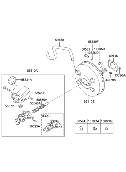 Brake Master Cylinder & Booster - 2010 Kia Soul