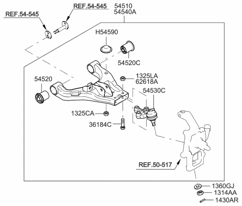 Front Axle Hub & Drive Shaft - 2007 Kia Sorento