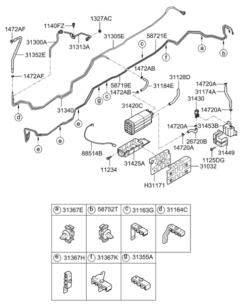 Fuel System - 2006 Kia Sorento New Body Style (Produced After SEP.2006)