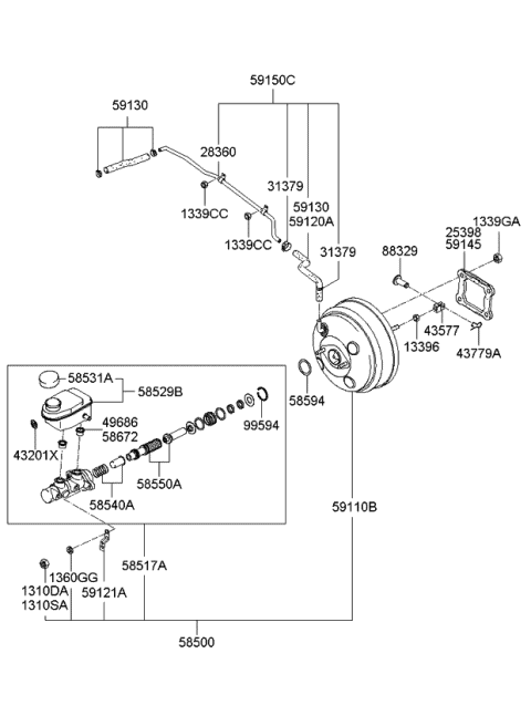 Brake Master Cylinder - 2008 Kia Sorento