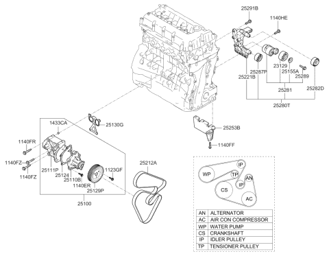 251002G510 Genuine Kia Pump Assembly-COOLENT