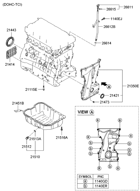 Belt Cover & Oil Pan - 2013 Kia Sportage