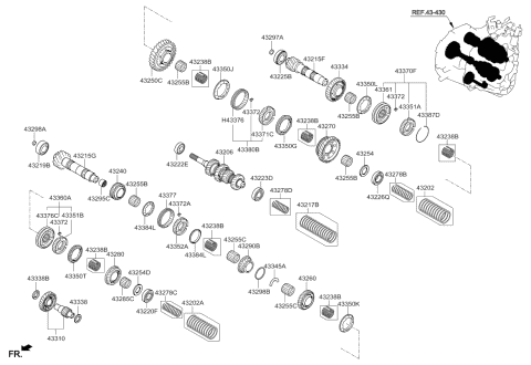 4327824720 Genuine Kia Ring-Snap Set