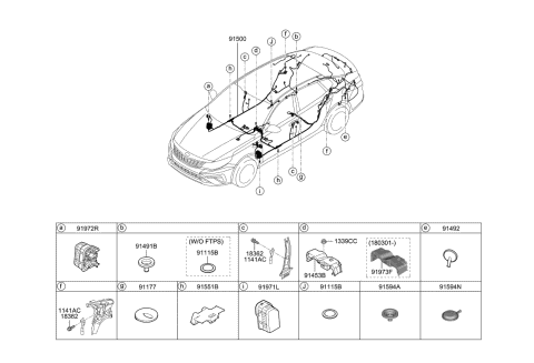 Wiring Harness-Floor - 2019 Kia Optima