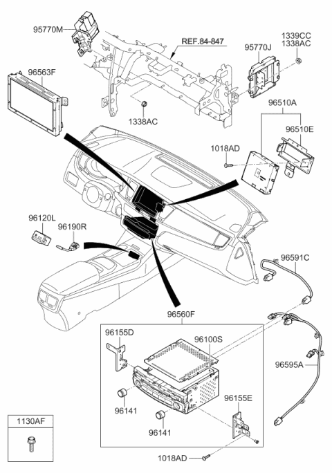 965603T850KCA Genuine Kia Head Unit Assembly-Avn