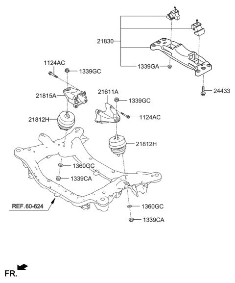 218123T000 Genuine Kia Hydraulic Insulator