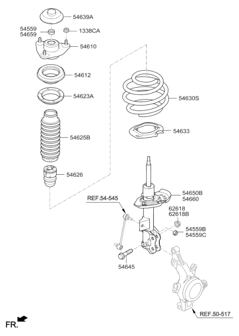 546123S050 Genuine Kia Bearing-Strut