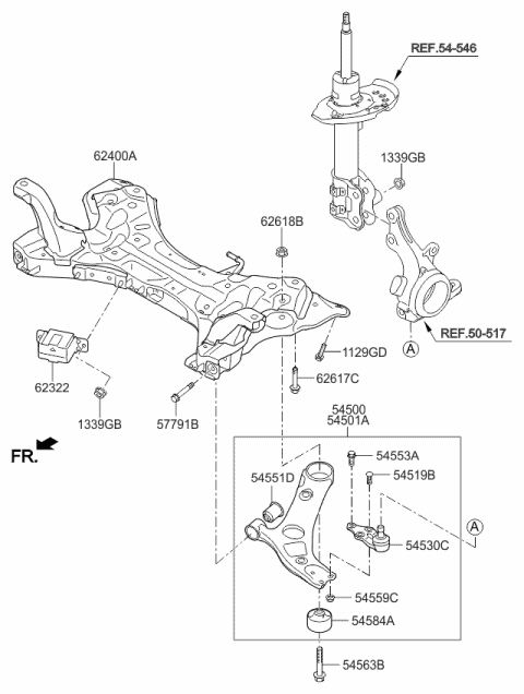 Front Suspension Crossmember - 2015 Kia Optima Korean made