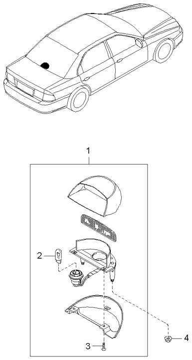 High Mounted Stop Lamp - 2004 Kia Optima