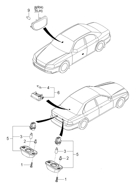 9263138000 Genuine Kia Lens-Door Courtesy,LH