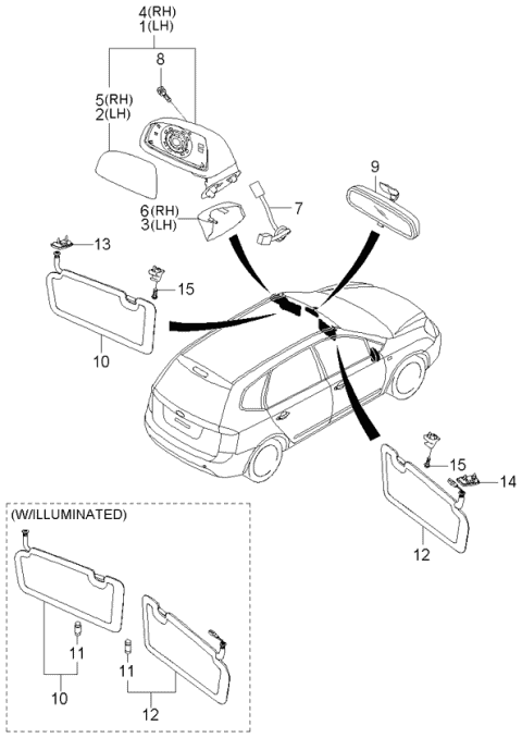 852371D000RU Genuine Kia Cover-SUNVISOR Pivot