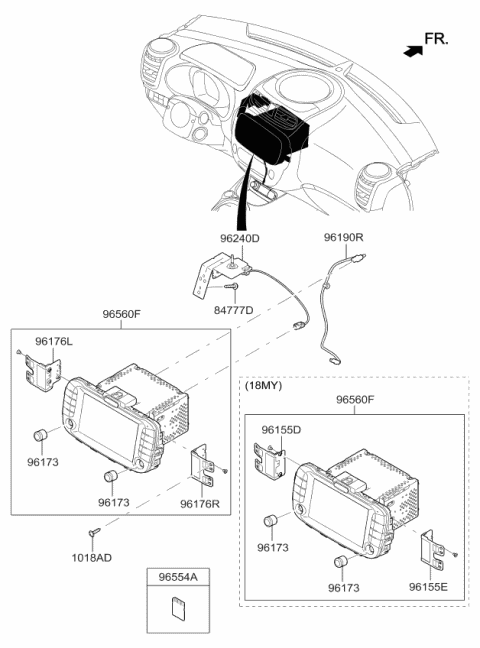 96560b2410ca Genuine Kia Head Unit Assembly-avn