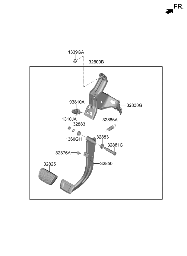 Kia 32800N9200 PEDAL ASSY-BRAKE