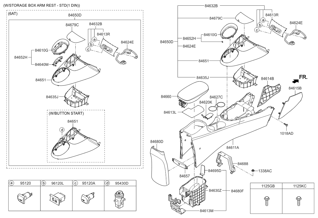 Kia 84650B2585AHV Cover Assembly-Console U