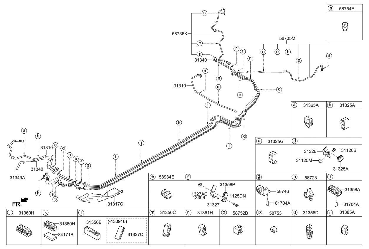 Kia 31360B2000 Holder-Fuel Tube