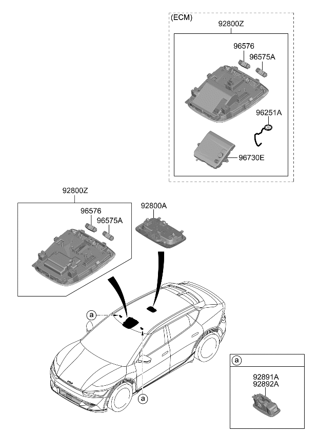 Kia 92850CV100WK LAMP ASSY-ROOM