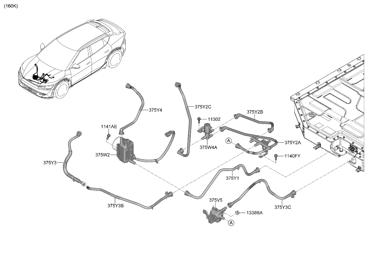 Kia 375W2GI100 HEATER ASSY-ELECTRIC