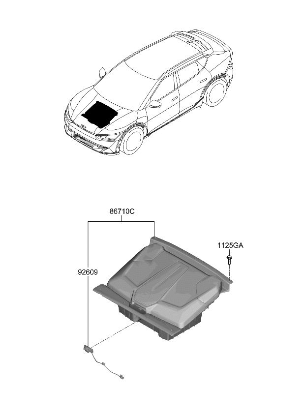 Kia 92609CV000 LAMP ASSY-FR TRUNK