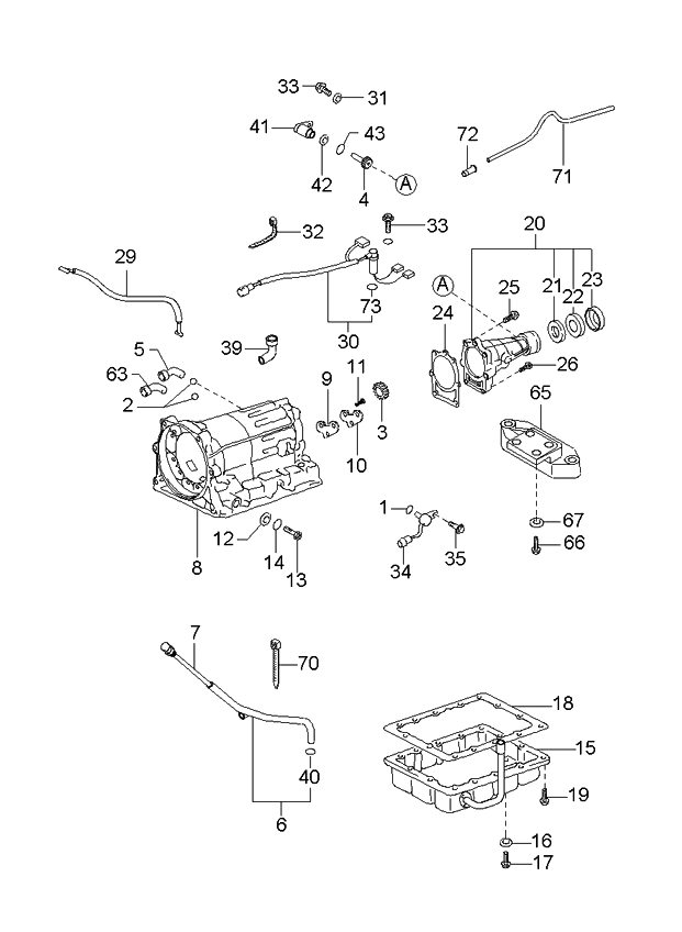 Kia 0K015213A1 Wire To Solenoid