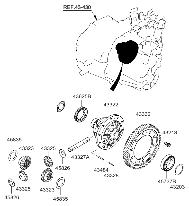 Kia 4333224710 Gear-Differential Drive