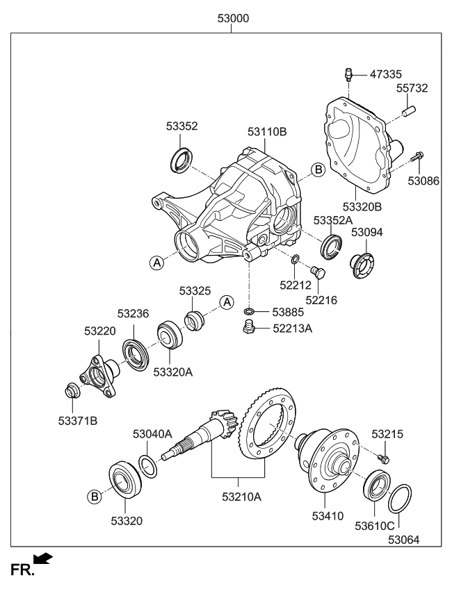 Kia 530653C365 Spacer-Differential Bearing