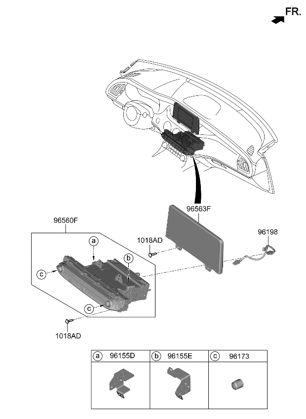 Kia 96560J5HC0FHV HEAD UNIT ASSY-AVN