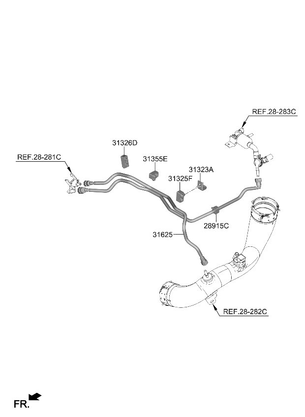 Kia 31323J5000 Clamp-Fuel Tube