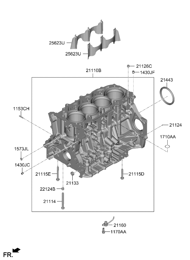 Kia 211142T000 Bolt-Bearing Cap