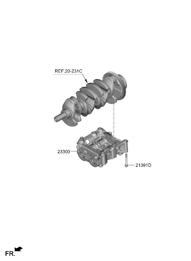 Kia 213912T001 Bolt-B/SHAFT(M10X91)