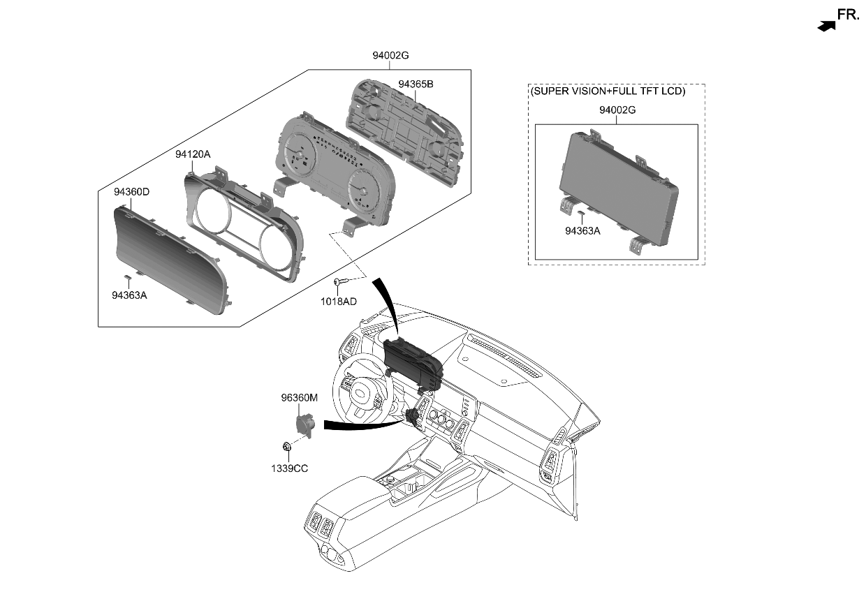 Kia 94363L1000 Cover-Cushion