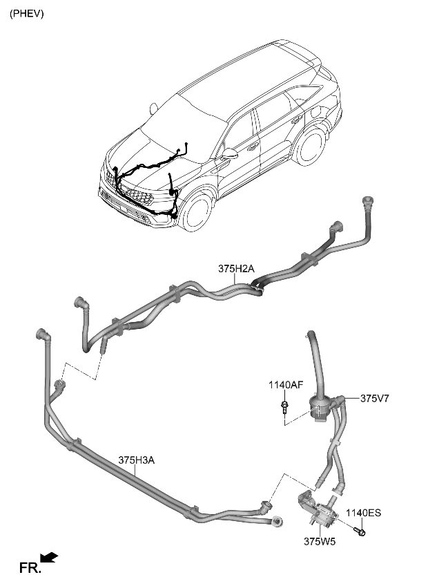 Kia 375H2P4500 Tube Assembly-Cooling