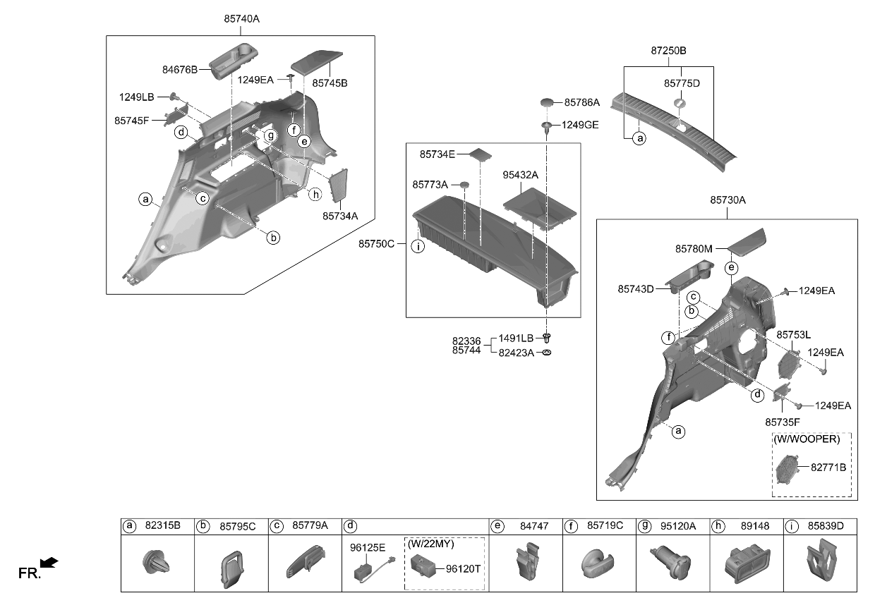 Kia 85750P4100 Tray-Luggage,Center