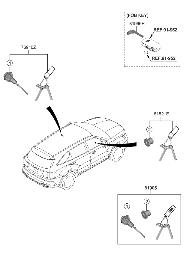 Kia 81996P2700 Key-BLANKING Pic