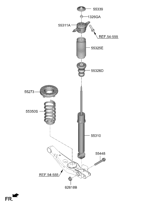 Kia 55307P4150 SHOCK ABSORBER ASSY