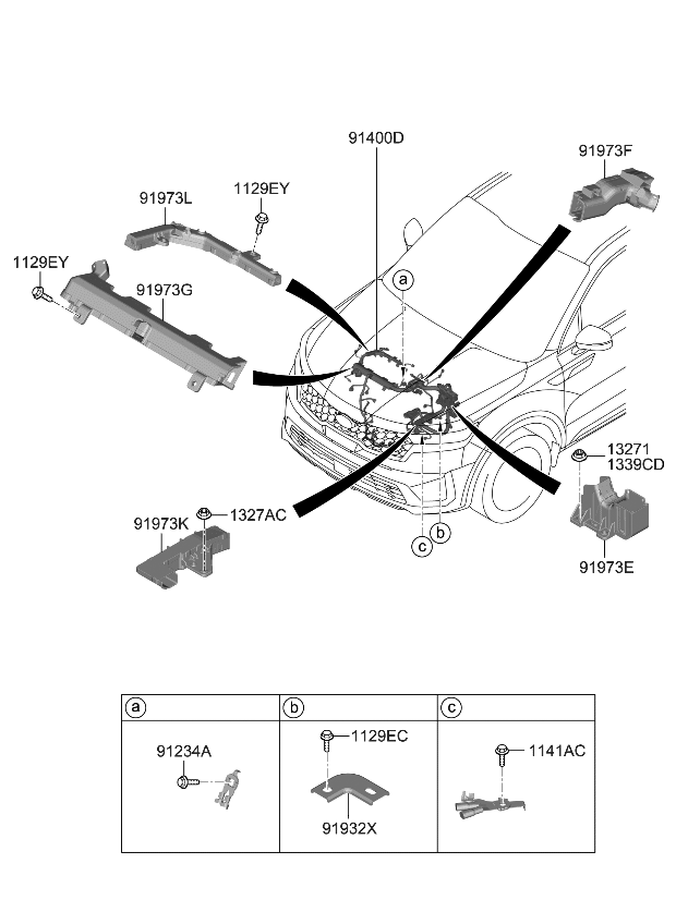 Kia 91961L1310 Protector-Wiring