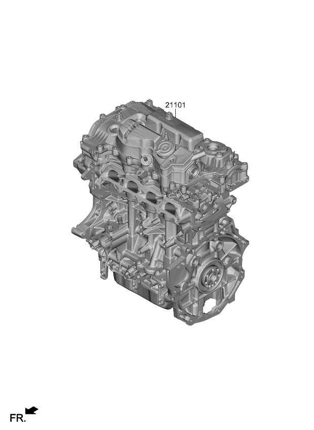 Kia 194G12MH00 Engine Assembly-Sub
