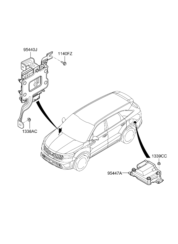 Kia 954403D020 T/M Control Unit