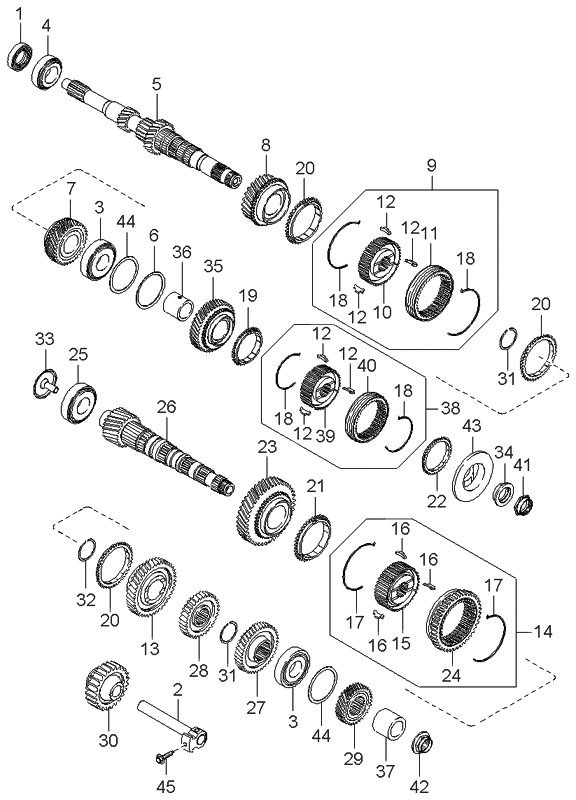 Kia 0G40117321 Ring-Retaining